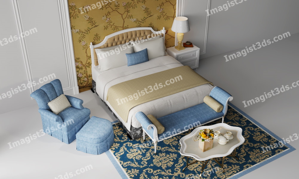 3d rendered imagist3ds.com bedroom 3d model #020035