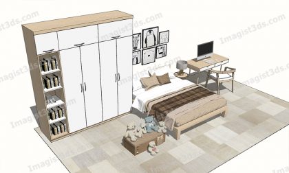 #020040 - Beds 3D Model