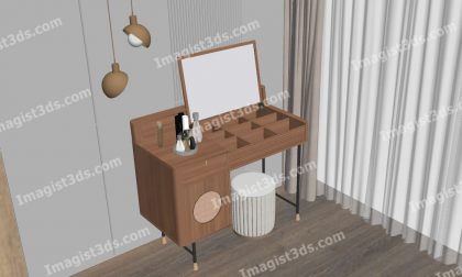 #059002 - Dressing Table 3D Model
