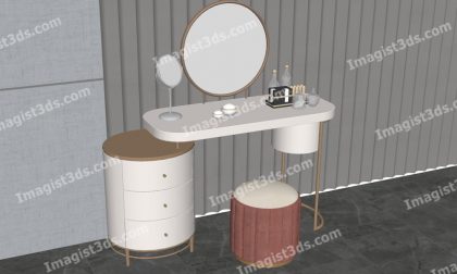 #059007 - Dressing Table 3D Model