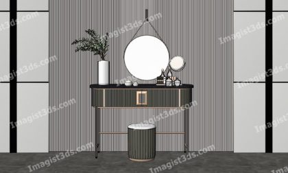 #059008 - Dressing Table 3D Model