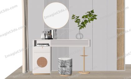 #059009 - Dressing Table 3D Model