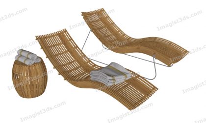 #031061 - Outdoor Lounge Chair 3D Model