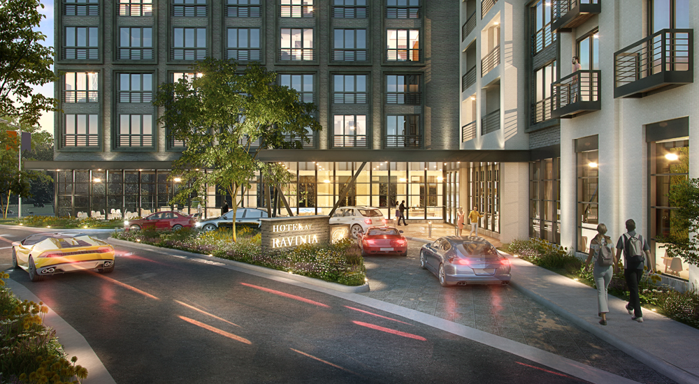 Imagist3ds Portfolio Exterior Rendering Hotel at Ravinia