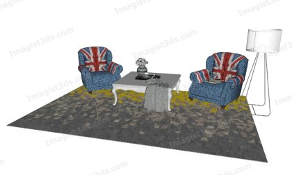 #031413 - Armchair 3D Model