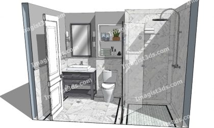 #080029 - 3D Bathroom Scene