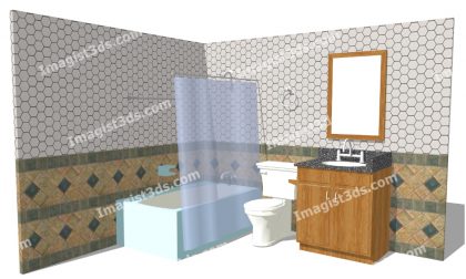 #080049 - 3D Bathroom Scene