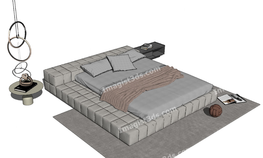 imagist3ds.com bed 3d model #020104-1