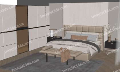 #020091 - Beds 3D Model