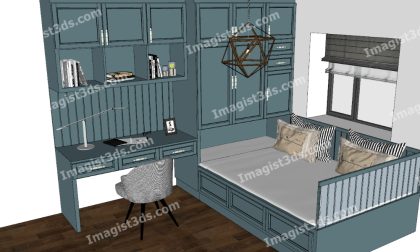 #057009 - 3D Bookshelf