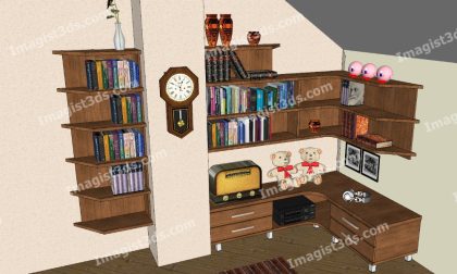 #057012 - 3D Bookshelf