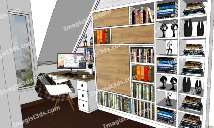 #057015 - 3D Bookshelf