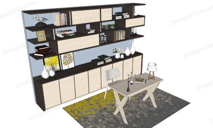 #057022 - 3D Bookshelf