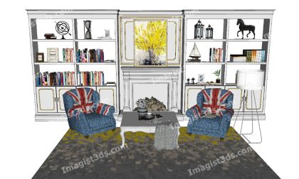 #057024 - 3D Bookshelf