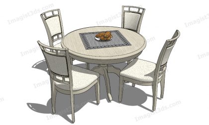 #070134 - 3D Dining Table & Chairs