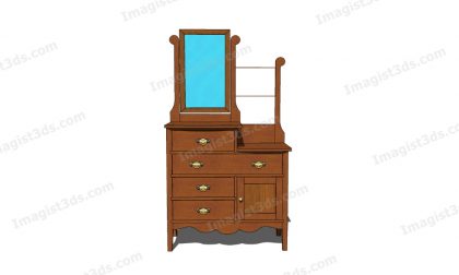 #059012 - Dressing Table 3D Model
