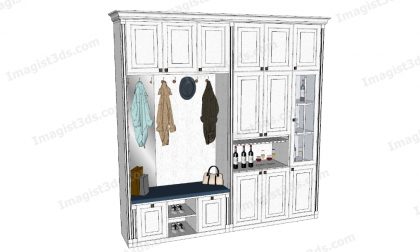 #054108 - Hallway Cabinet 3D Models