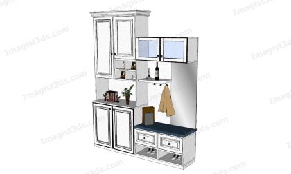 #054110 - Hallway Cabinet 3D Models