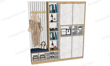 #054114 - Hallway Cabinet 3D Models