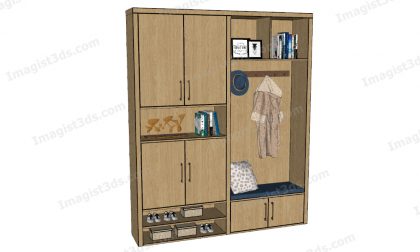 #054115 - Hallway Cabinet 3D Models