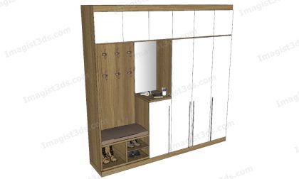 #054126 - Hallway Cabinet 3D Models