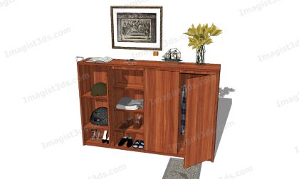 #054130 - Hallway Cabinet 3D Models