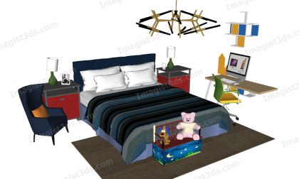 #010033 - Children's Bedroom 3D Models