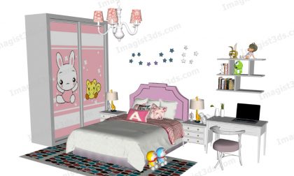 #010034 - Children's Bedroom 3D Models