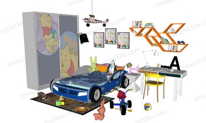 #010037 - Children's Bedroom 3D Models