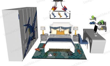 #010038 - Children's Bedroom 3D Models