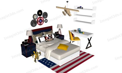 #010040 - Children's Bedroom 3D Models