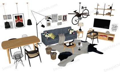 #030386 - Sofa 3D Model