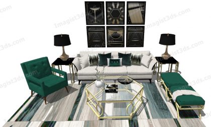 #030404 - Sofa 3D Model